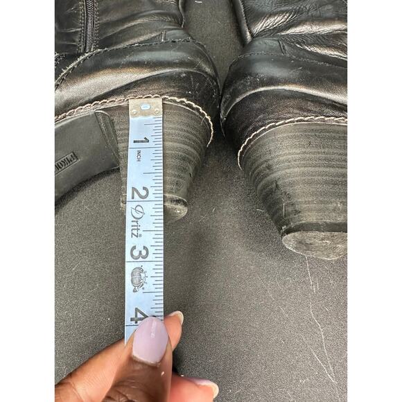 Pikolinos Boots Witchy Whimsigoth Basic Black Leather Zip Knee High Size 10 1/2 - Picture 11 of 13